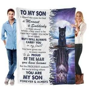 Gifts for Son from Mom, to My Son Blanket from Mom, Sons Gifts from Moms, Birthday for Sons - Soft Flannel Throw Blankets