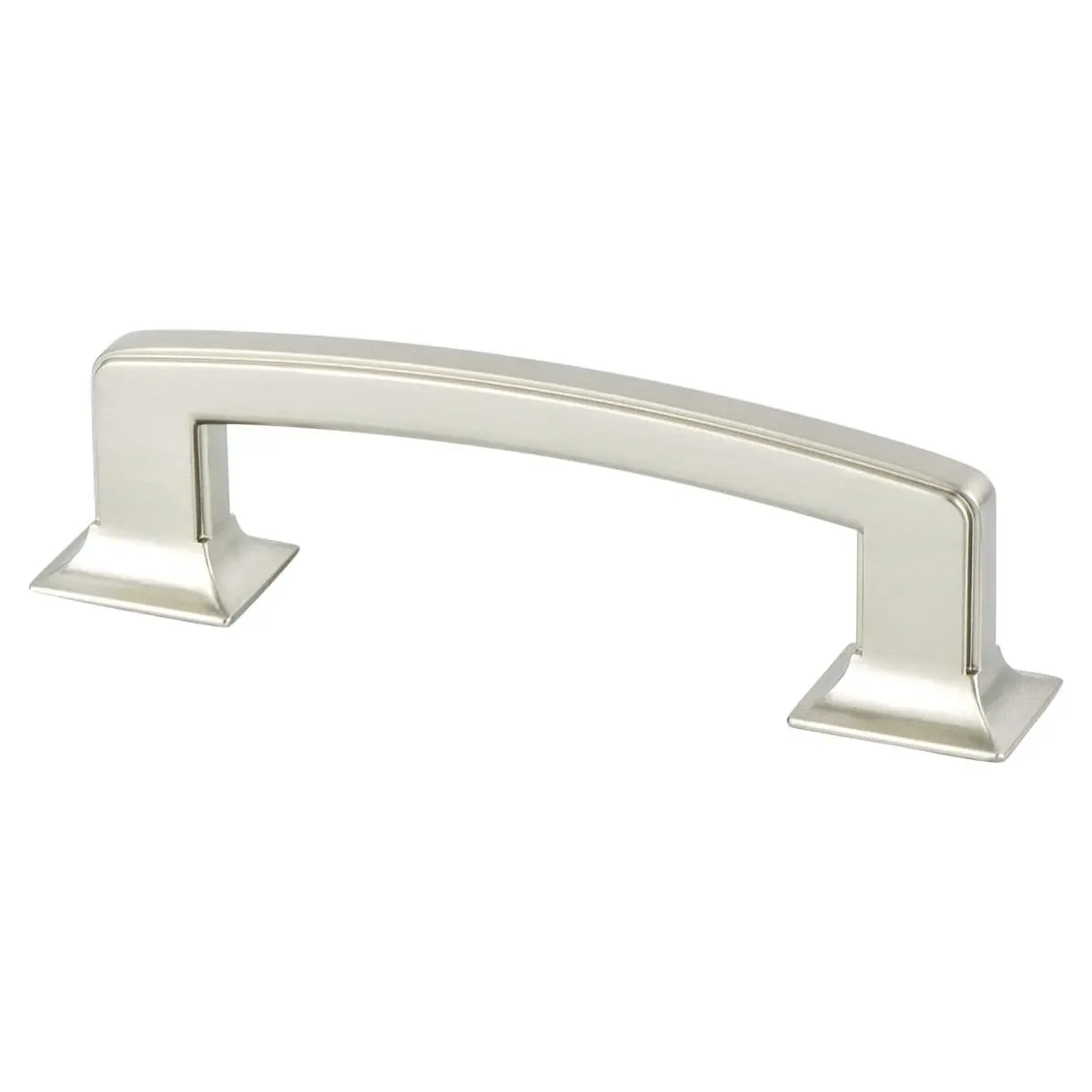 212 MAIN Geometric Shape Door Handle & Doorknob, 96 mm CC Berenson Pull, Zinc Base Construction, Brushed Nickel Finish
