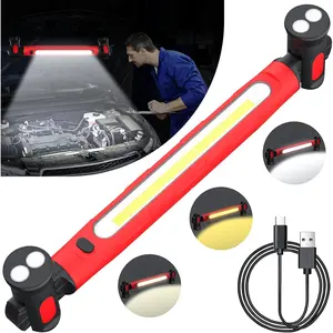 Rechargeable Mechanic Work Light 2500LM Super Bright LED 5200mAh Magnetic Underhood Light with Hooks Portable for Car Repairing Inspection Garage Workshop Emergency - High Lumen Flashlight