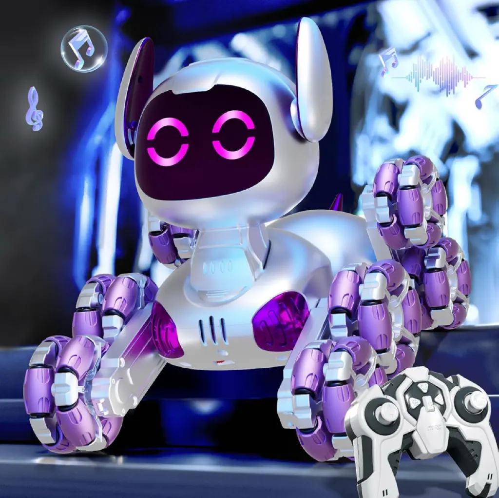 Robot Dog Toys for Kids, Remote Control Robots Dog withAuto-Demonstration,RC Stunt Remote Control Smart Robot Dog forAge Boys Girls Birthday Gift Present