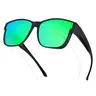 Meeloog Unisex Polarized Fit Over Glasses Sports Sunglasses - Full Rim, TR90 Frame, TAC Lens, UV400 99.9% UVA/UVB Blockage, Polarized Anti Glare, Blue-Tinted, Large Square, Lightweight Comfortable All-Day Wear, Model JTT402564