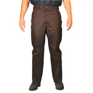 Ben Davis Men's Original Fitted Ankle Pants - Brown Poly-Cotton Twill Fabric, Regular Fit, All-Seasons Menswear Workwear, Men's Clothing with Pocket