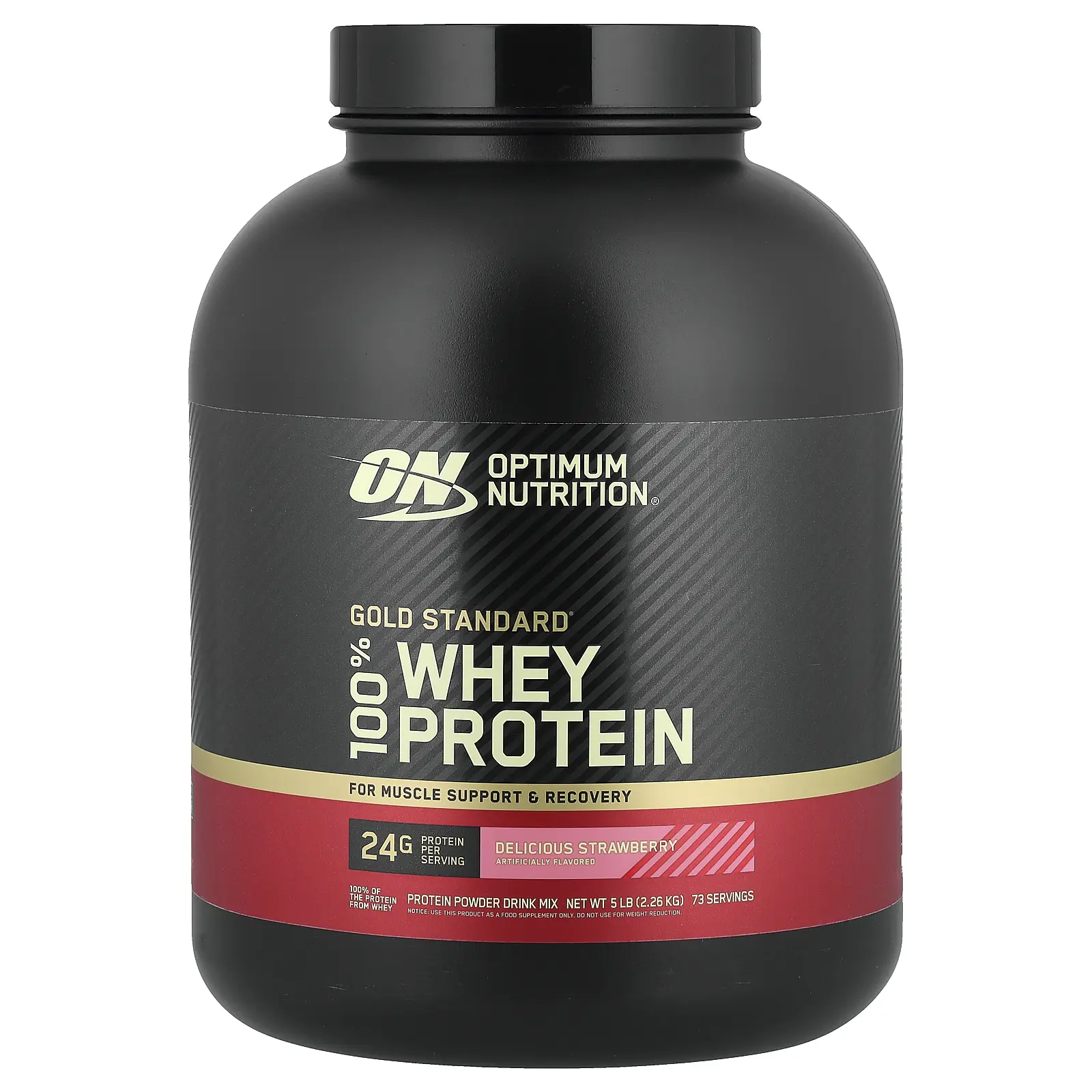 Optimum Nutrition Gold Standard® 100% Whey Protein, Delicious Strawberry, 5 lb (2.26 kg)