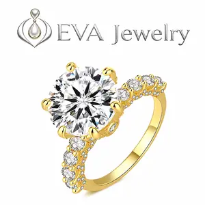 [EVA Jewelry] 925 Sterling Silver Synthetic Moissanite Ring