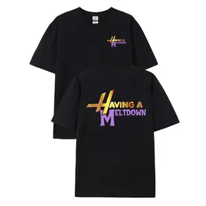 Having A Meltdown T-Shirt, Aesthetic Mental Health Matters Cotton T-Shirt, Trendy Disco Faux Glitter Hannah Montana T-Shirt, Vintage Graphic Tee, Popular Unisex Apparel for Mental Health Awareness High-quality trendy printed casual short-sleeved shirt