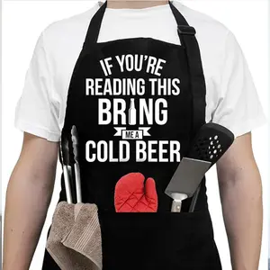 Aprons For Men With Pockets - Birthday Gifts For Men, Dad, Husband, Grandpa - Cooking apron, Bbq apron, Grill Apron