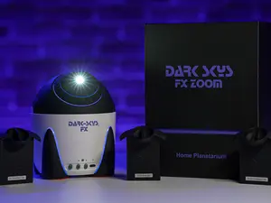 Dark Skys FX Zoom Home Planetarium with Enhanced Optics Brighter LED Technology and Three Discs for Immersive Stargazing Experience