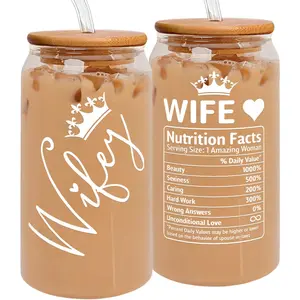 Gifts for Wife from Husband - Wife Gifts - Wedding Anniversary for Her, Birthday Gifts for Wife, Mothers Day Gifts for Wife, Her - I Love You Gifts for Her, Romantic Gifts for Her - 16 Oz Can Glass