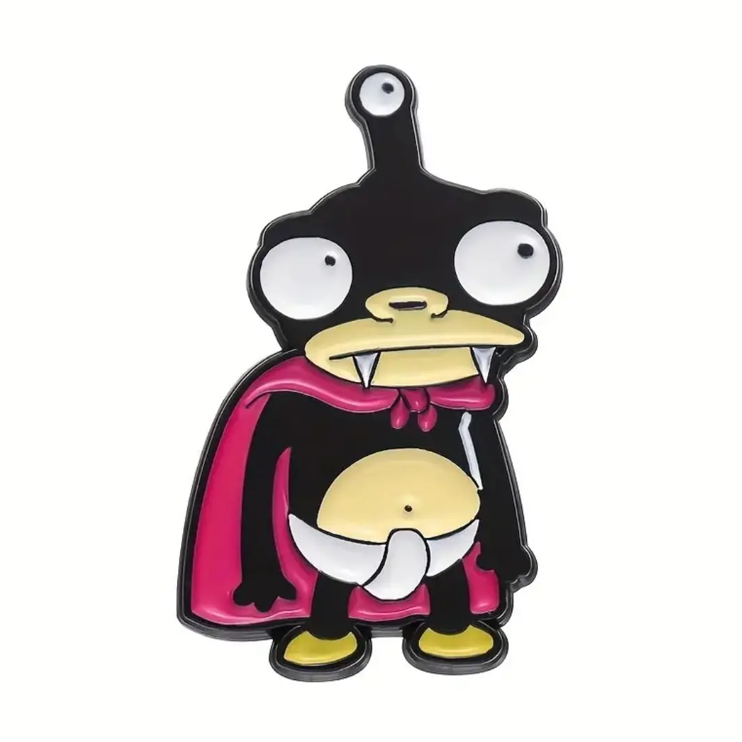 Funny vampire enamel pin