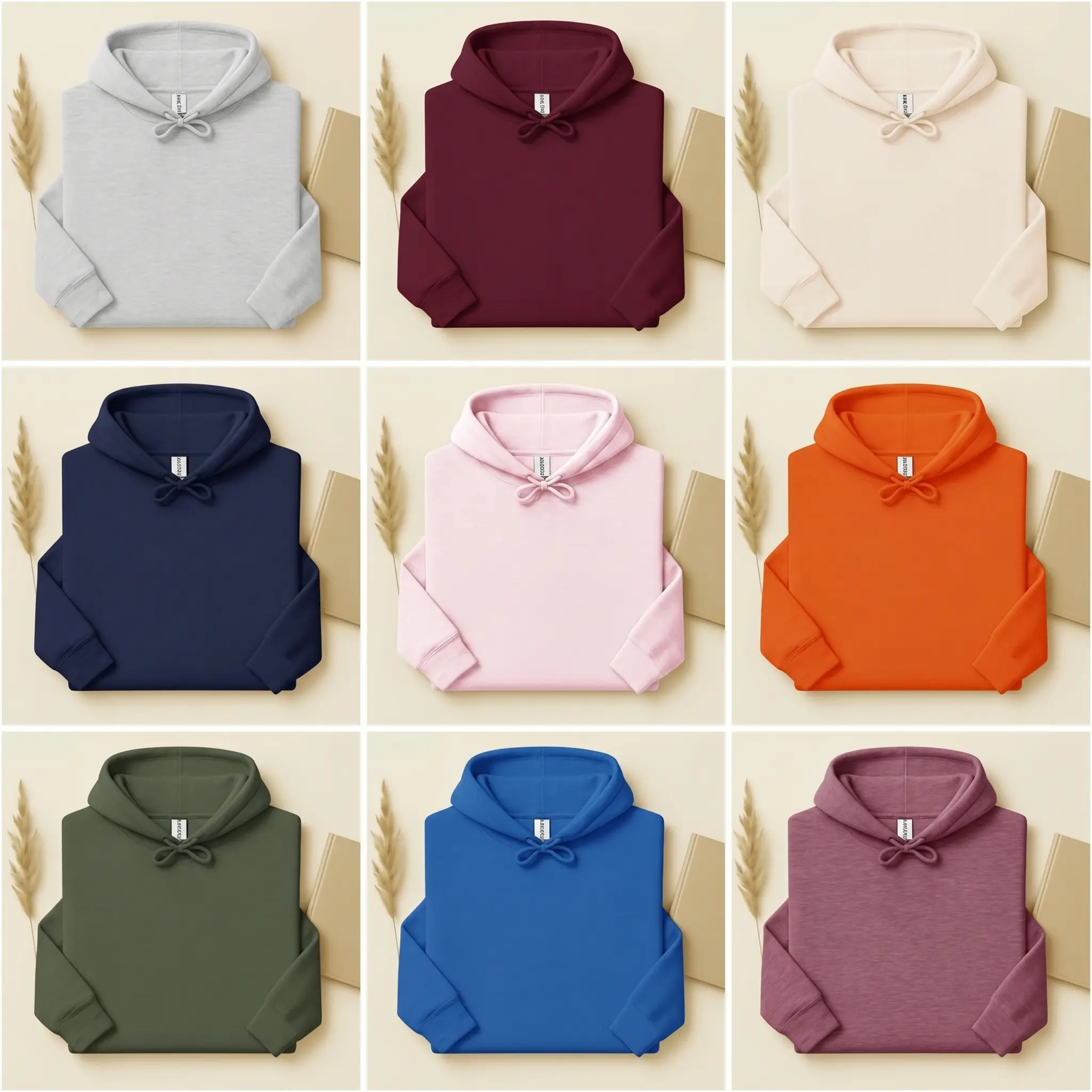 20X Gildan 18500 Hoodie Flat Lay Mockup Bundle,  G185 Crewneck Flat Lay Folded Mock, Hoodie gift for men, for women
