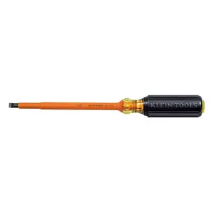 Klein Tools 602-7-INS Insulated Screwdriver, 5/16'' Cabinet, 7-Inch