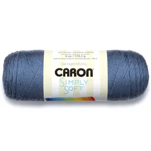 Caron Simply Soft 4 Medium Acrylic Yarn, Country Blue 6Oz/170G, 315 Yards