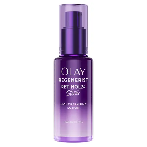 OLAY Regenerist Retinol 24 Starter Facial Cream Lotion - Unscented, SPF-Free Anti Aging Face Cream, Evening Night Repairing Moisturizer for Smoothing Skin Texture