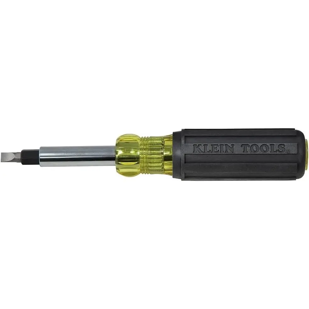 32557 Heavy-Duty 10-in-1 MultiBit Screwdriver-Nut Driver with Cushion Grip, Slip Resistance, Interchangeable Shafts, Multiple Tips (Ph, Sl, Sq, Hex Bits, Nut Drivers), Secure Fit, Inches Measurement