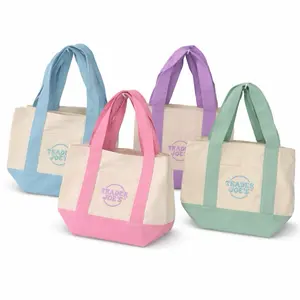Trader Joe’s Pastel Mini Tote Bags - 4 Pack