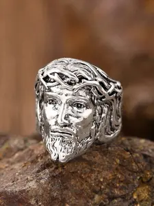 Open Face Adam Ring, Unique Men Women Adjustable Finger Jewelry, Personalized Design Accessory, Perfect Gift Idea