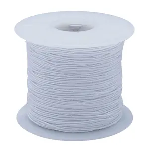 White Elastic Cord for Jewelry, Arts & Crafts, Medium-Weight, 100 Yard Spool, .7mm Thickness