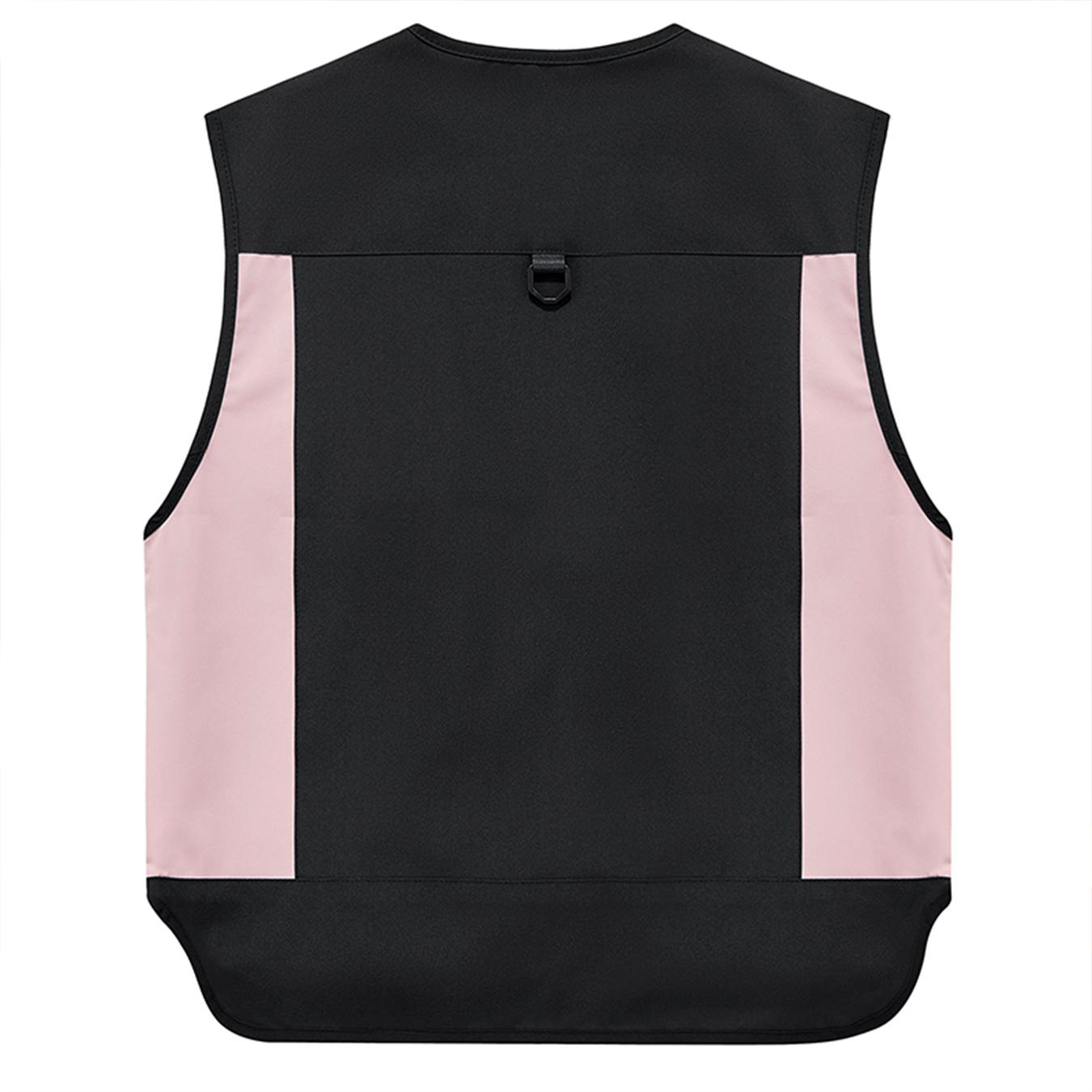 Men’s Color Block Multi-Pocket Utility Vest – Breathable Mesh-Lined Outdoor Cargo Vest