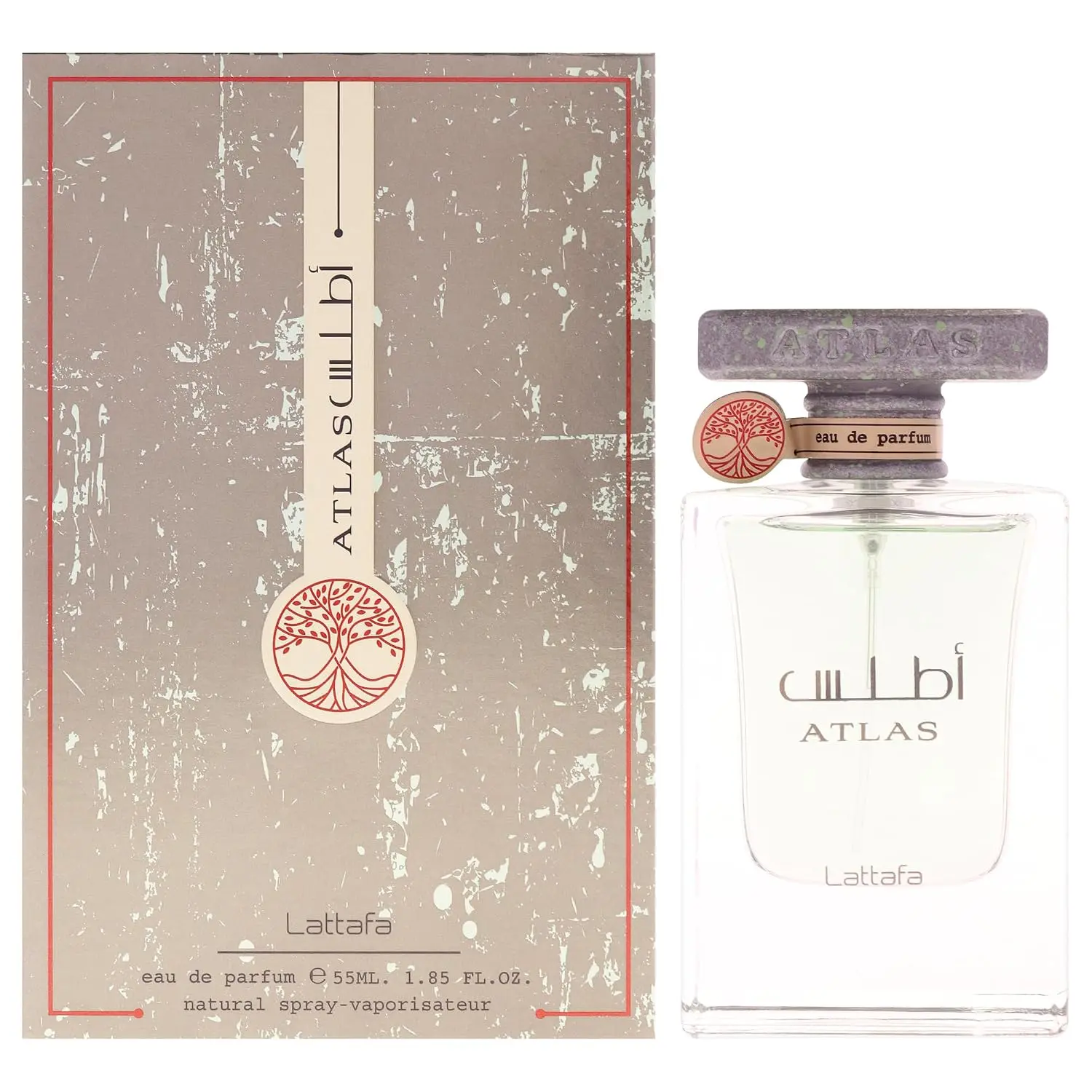Lattafa Atlas Eau de Parfum Spray for Unisex, 1.85 Ounce