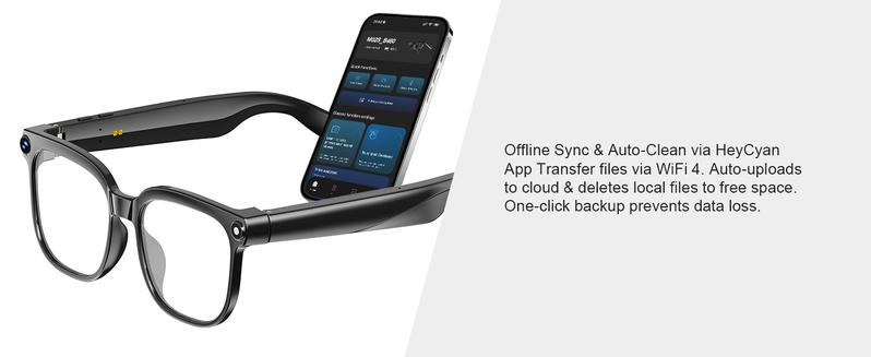 AI Smart Glasses with Camera and Audio, 8MP HD Camera Glasses for Men Women,1080P Video Recording Sunglasses,Real Time Translation,Voice Assistant, Open-Ear Audio for Travel, Meetings & Vlogging