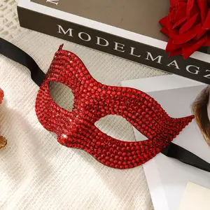 High-End Full Diamond Half Face Mask, Holiday Dance Party Performance Entertainment, Fashion Rhinestone Eye Patch for Men and Women