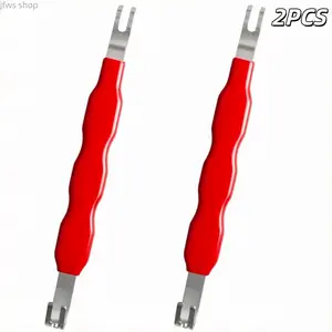 Practical 2PCS Universal Automotive Terminal Removal Tool Portable Plug Connector Disassembler Sturdy Durable Easy Operation Professional Electrical Wiring Unlock Repair Tool Essential Hand Tools For Car Circuit Maintenance Vehicle Repair Work