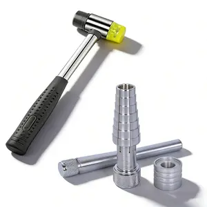 Stainless Steel Ring Stretcher Kit with Rubber Mallet - Professional Ring Resizing Tool 6-10 for Jewelers Jewelry Repair & DIY Enthusiasts