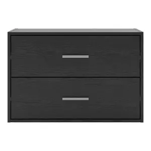 24/7 Shop At Home aModular Modern 2-Drawer Wooden Stackable Storage Shelf, Small Food Pantry Cabinet, Underbed Drawer for Dorm Teen Room Decor, Bedroom, Home Office, Kitchen