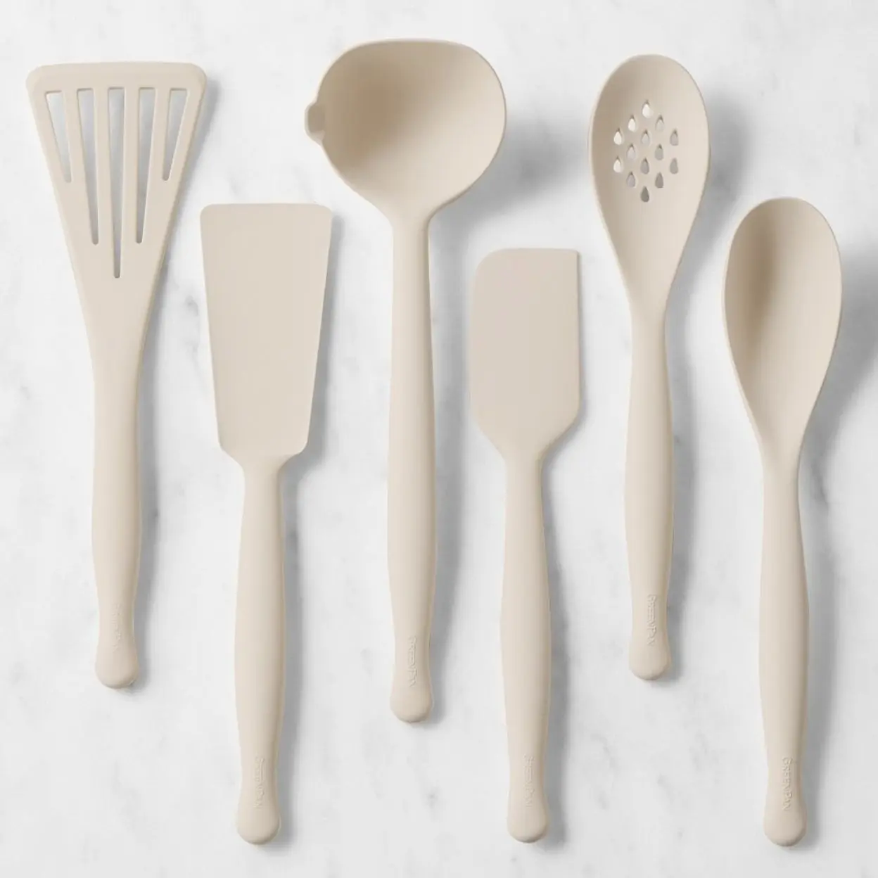 GreenPan™ Premiere Kitchen Utensils Set - 6-Piece Silicone Tools Including Scraper and Spoon