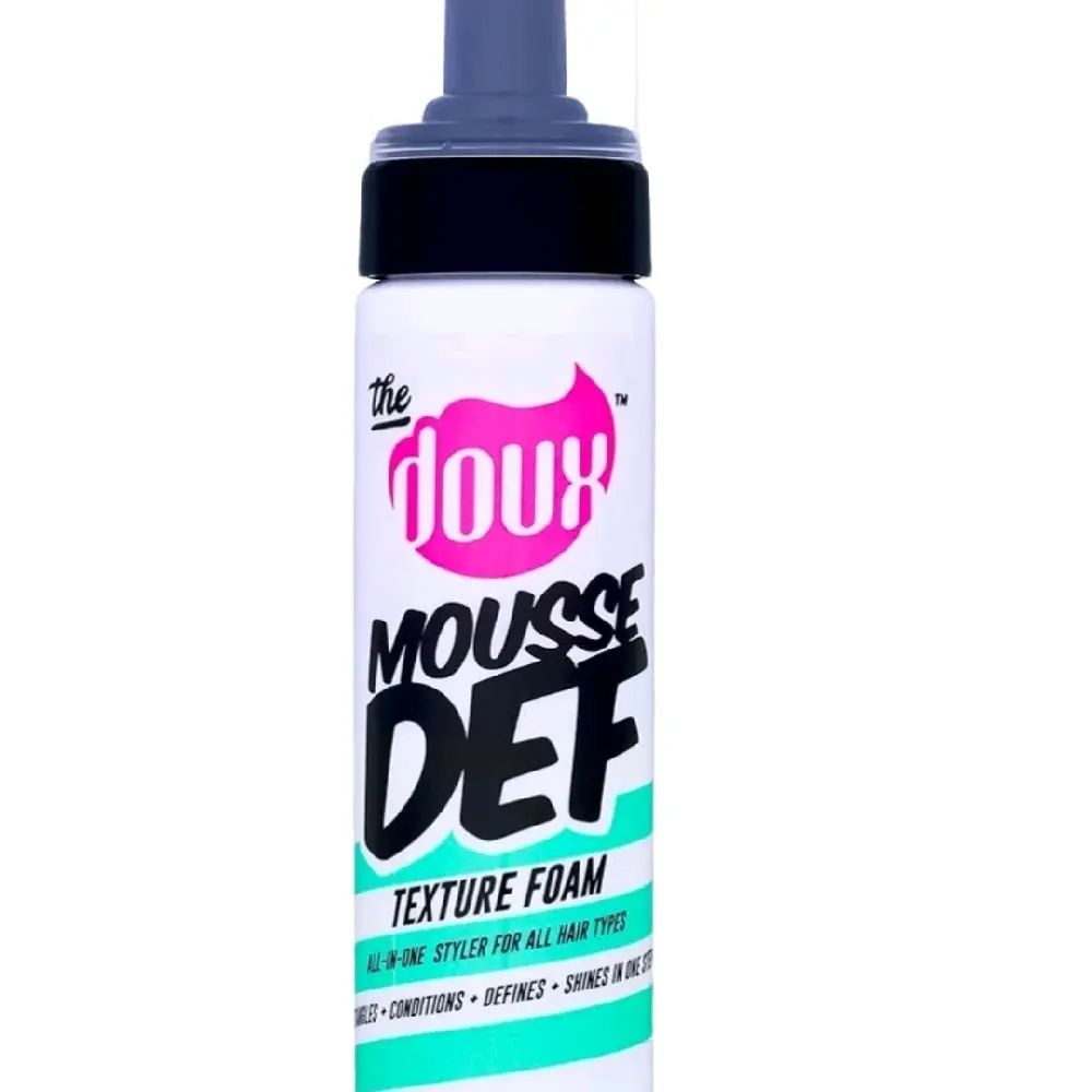 The Doux Mousse Def Texture Foam 7oz Multi-Use Hair Foam for Styling, Conditioning, Defining, Volumizing & Adding Shine - Gel Formula - Haircare