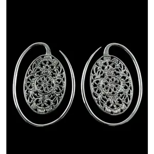 Totemic Hoop White Brass Ear Weights