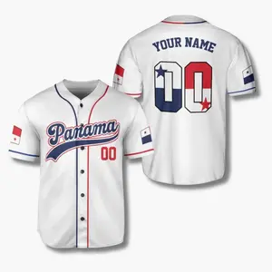 Personalized Panama Baseball Jersey Shirt - Custom Name & Number Button Up Team 25
