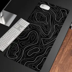 Large Gaming Mouse Pad, Gaming Desk Accessory, and Dual Color Terrain Outline, Extended Xl Size, Non-Slip Rubber Base, Office Use