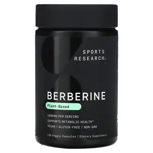 Sports Research Berberine, 120 Veggie Capsules (500 mg per Capsule)