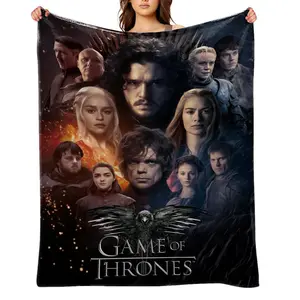 game-of-thrones-Flannel Throw Blanket for Girls Boys- Ultra Soft, Anti-Shrink & Wrinkle-Resistant ,Quick-Dry, Machine Washable Cozy Throw ,Perfect Gift for Kids Adults A-23