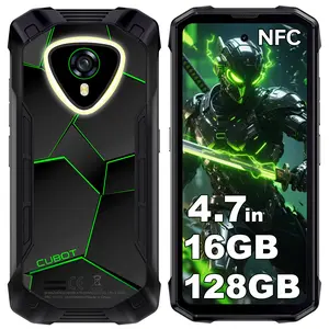 CUBOT Kingkong Mini 4 Outdoor Smartphone, 16GB + 128GB/1TB Outdoor Mobile Phone Without Contract, 4.7 Inch 90Hz Construction Site Mobile Phone, Android 15, Camping Lamp, 4700mAh, 48MP/4G Dual SIM/Face(NOT Compatible Cricket AT&T Verizon，Sprint）