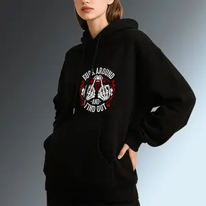 "Fuck Around And Find Out" Print Hoodie , Red Line Version, Shirt for Gen X