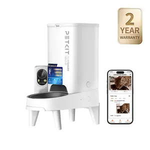 PETKIT YumShare Solo 2 AI Pet Food Feeder with Camera - Facial Recognition for Up to 15 Pets, Live Video Streaming, App Control, Customized Meal Plans (for Dogs & Cats), Food Feeders