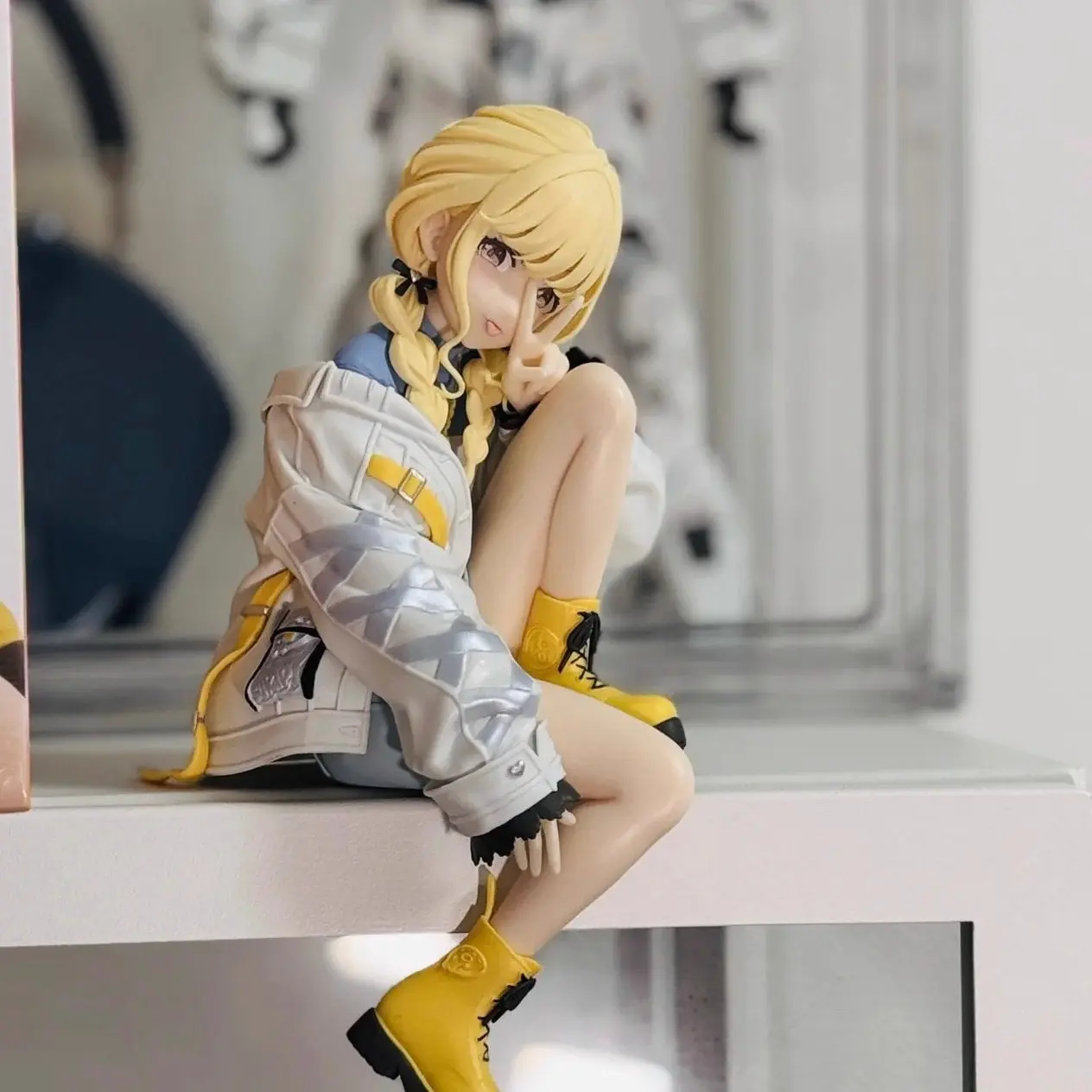 17cm Anime Girl Figure (Seated Pose) – Kotone Fujita Model/Toy – Desktop Ornament