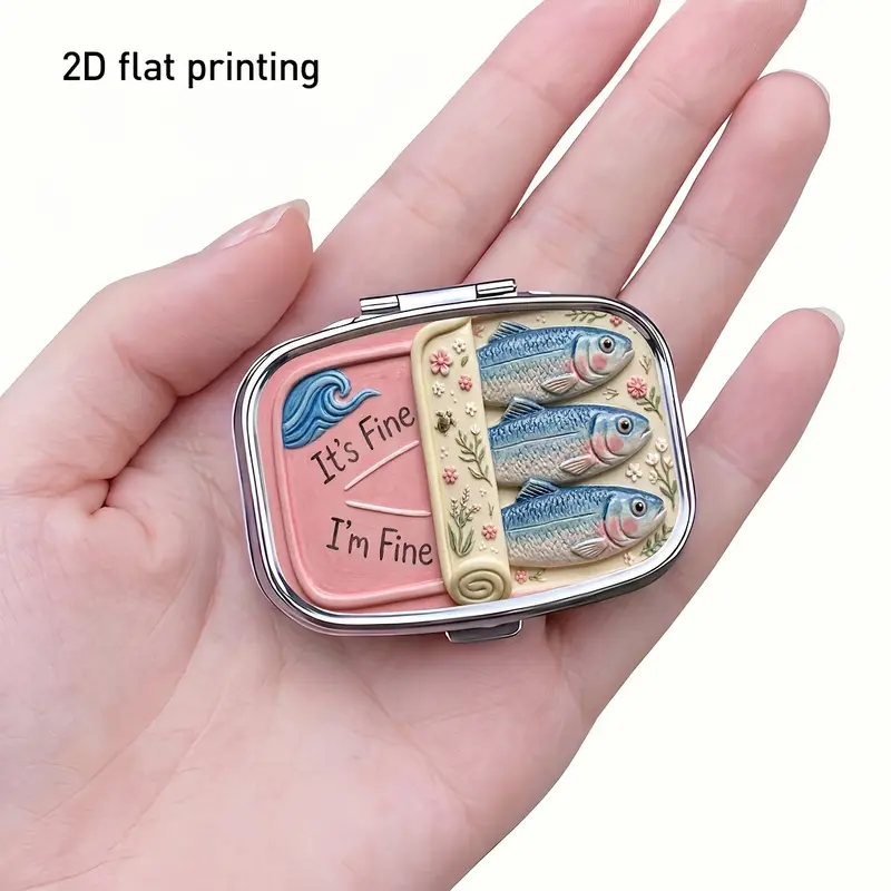 Vintage Sardine Can Pill Box, Metal Square - TikTok Shop