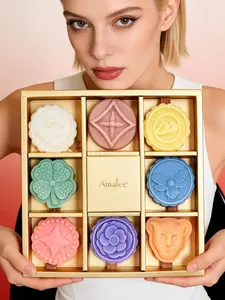 AMALEE 8 Pack Scented Candles, Aromatherapy Jar Candle with Wooden Wick, Long-Lasting, Ideal Gift for Women Men