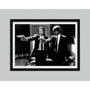 Pulp Fiction Movie Poster,Vintage Print, Gangster Poster, Printable Retro Wall Art, Tv Show Poster, 1990 Home Decor