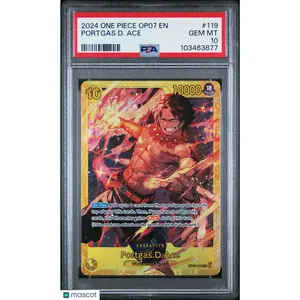 2024 ONE PIECE JPN OP07-500 YEARS IN THE FUTURE #119 PORTGAS D. ACE PSA 10