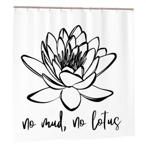 No Mud No Lotus shower curtain