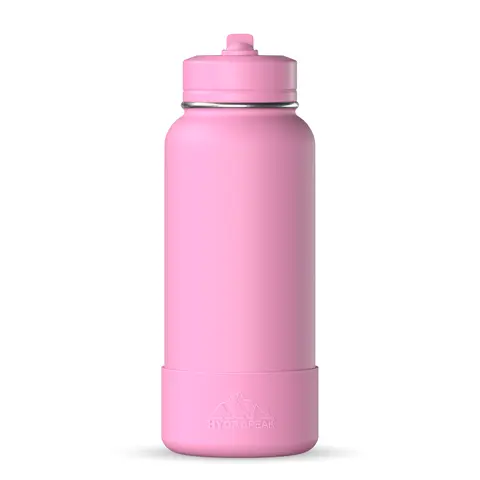 Hydrapeak 32oz Insulated Water Bottle with Straw Lid Leak & Spill Proof Keeps Cold for 24 Hours Hot for 12 Stainless Steel Drinkware Double Wall Insulation