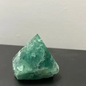 Green Fluorite crystal freeform natural , 380grans