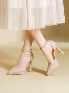 Women's Fashionable Solid Color Pointed Toe Classy Stiletto Heels, Elegant High Heel Shoes for Party, Daily Clothing Decor for Women & Girls, Footwear