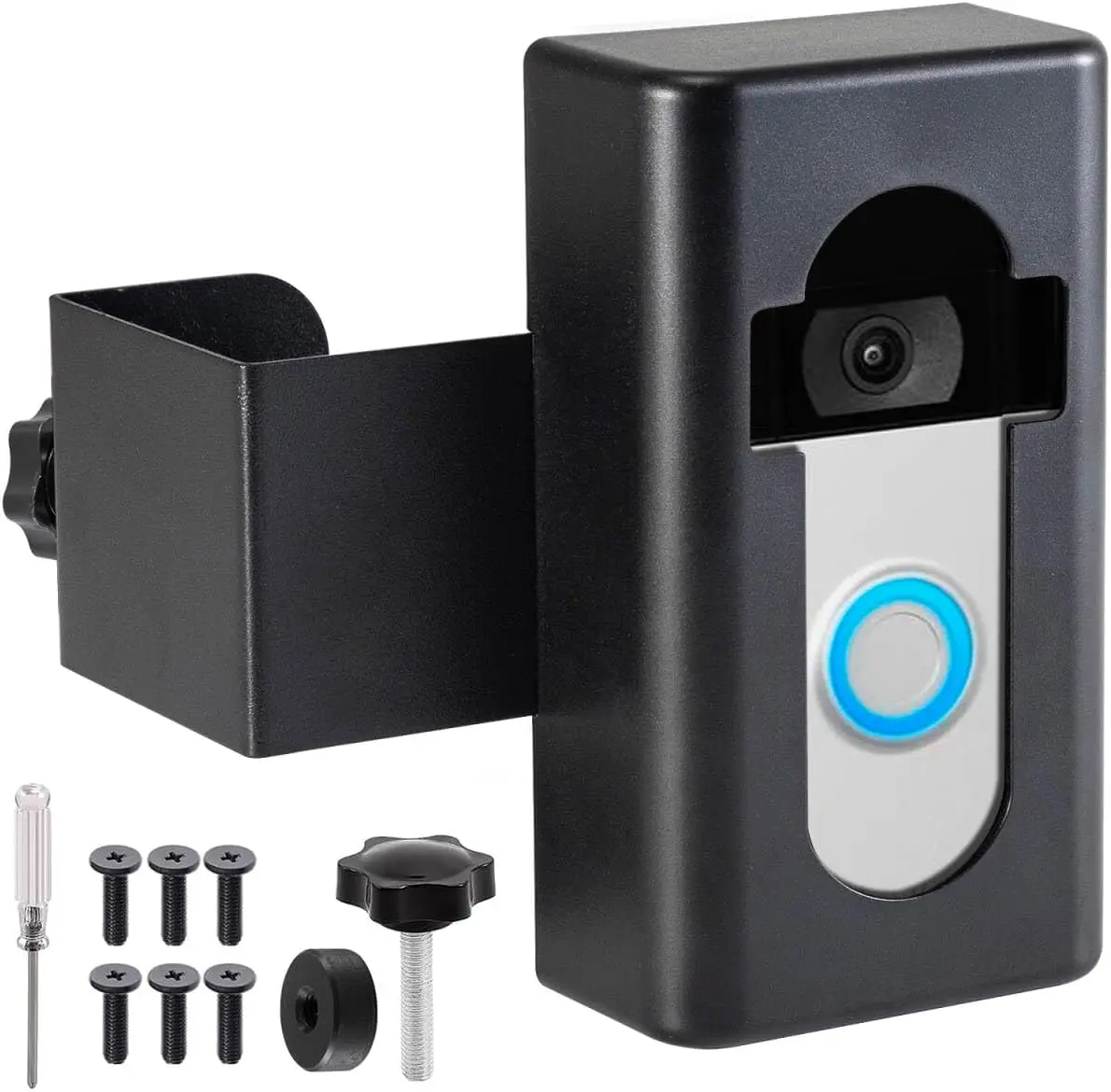 Anti- Video Doorbell Door Mount, Doorbell No-Drill Mount Fit for  Video Doorbell, Ring Doorbell Holder for Apartment Door, for Video Doorbell 1/2/3/3 Plus/4/Pro/2021