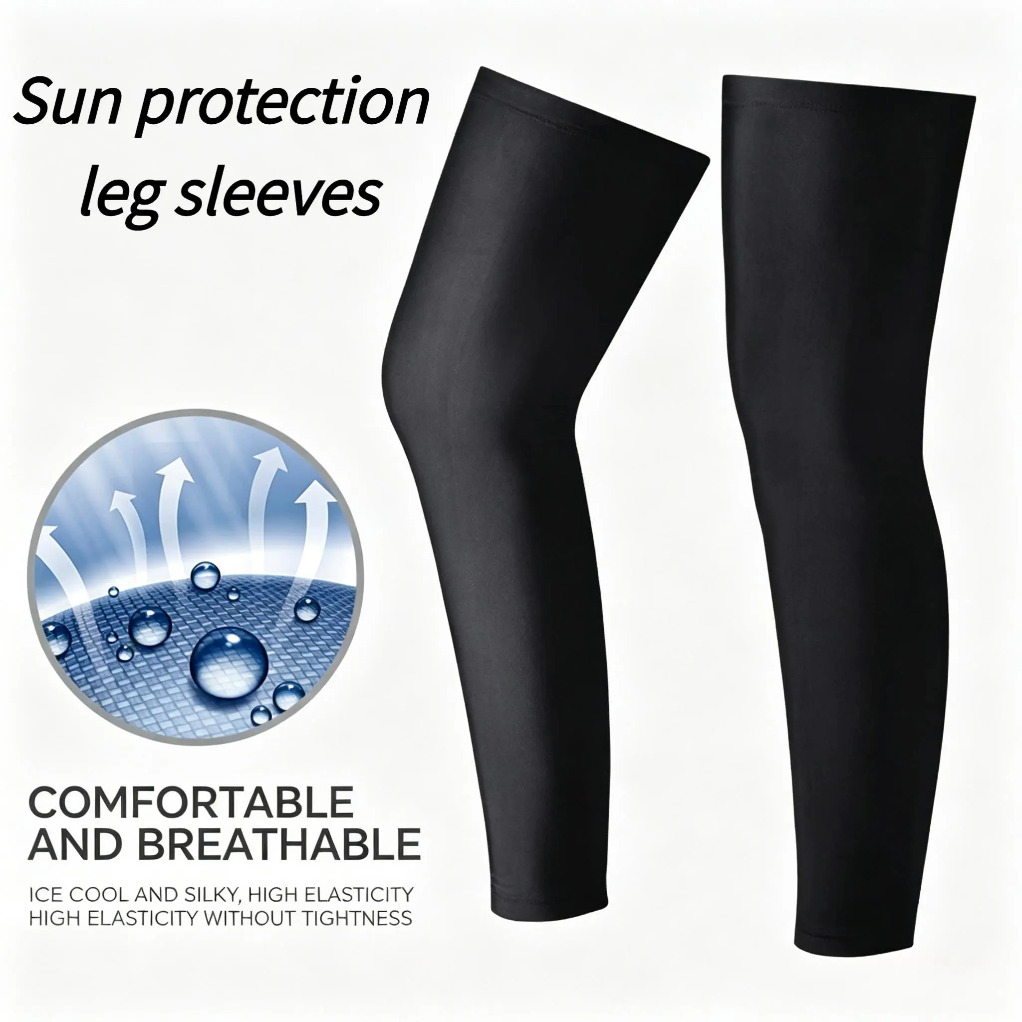 Sun Protection Leg Sleeves For Men And Women, Cycling Ice Silk Arm Sleeves, Basketball Sports Knee Pads, Outdoor Running Leg Protection, Cooling Sock Sleeves And Foot Sleeves