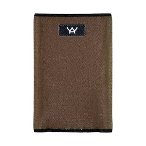 212 MAIN Men's Slim Minimalist Wallet - Eco-Polyester, RFID Blocking, Woven Elastic, Solid Brown Front Pocket Wallet with Card Slots for Secure Card Organization, Brown Men's Wallets, Flexible Men's Wallets